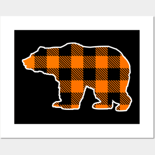 Buffalo Orange Plaid Pattern Christmas Pajama Funny Gift Posters and Art